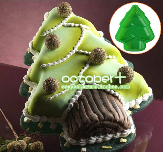 

2 PCS Mini Christmas Tree Silicone DIY Baking Mold Cake Pan Muffin Cups Handmade Soap Moulds Biscuit Chocolate Ice Cube Tray N2