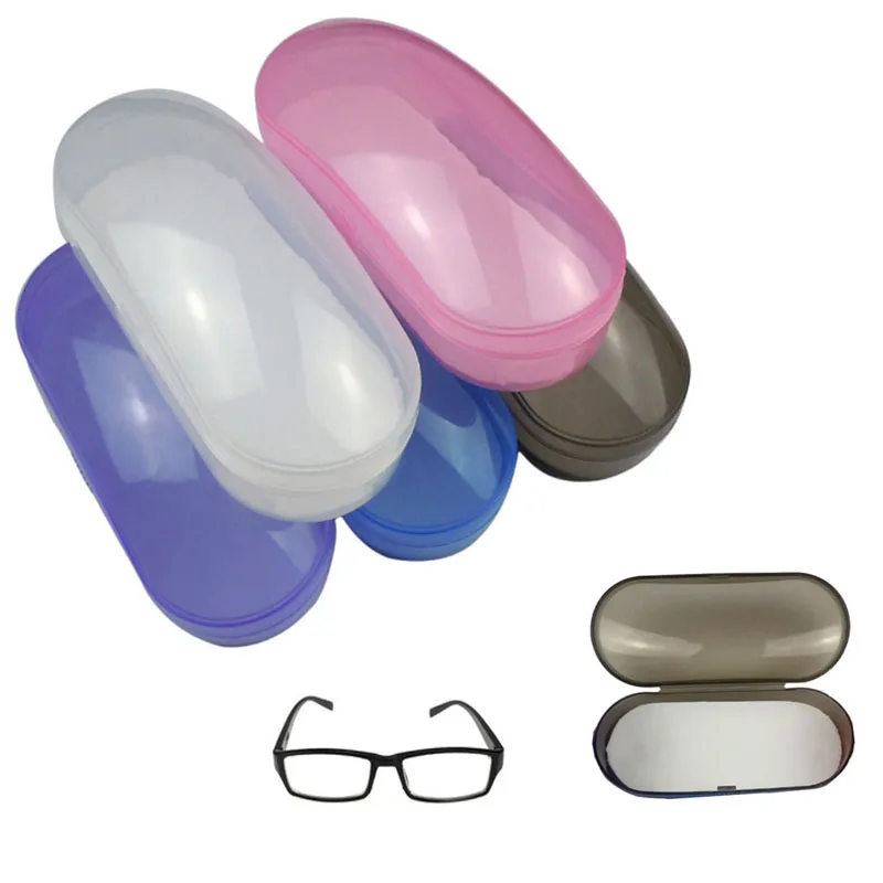 

Portable Clear Transparent Shell Eye Glasses Sunglasses Hard Case Box Protector