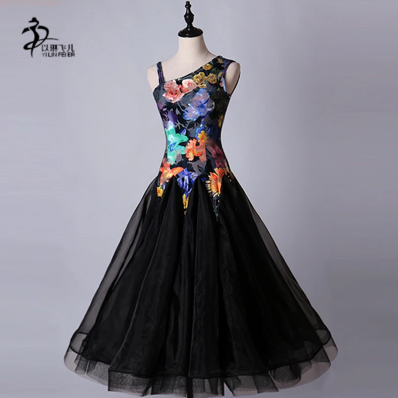 

Women Girls Professional Performance Standard Dress Ballroom Women Competitition Wear Modren Dance Dress