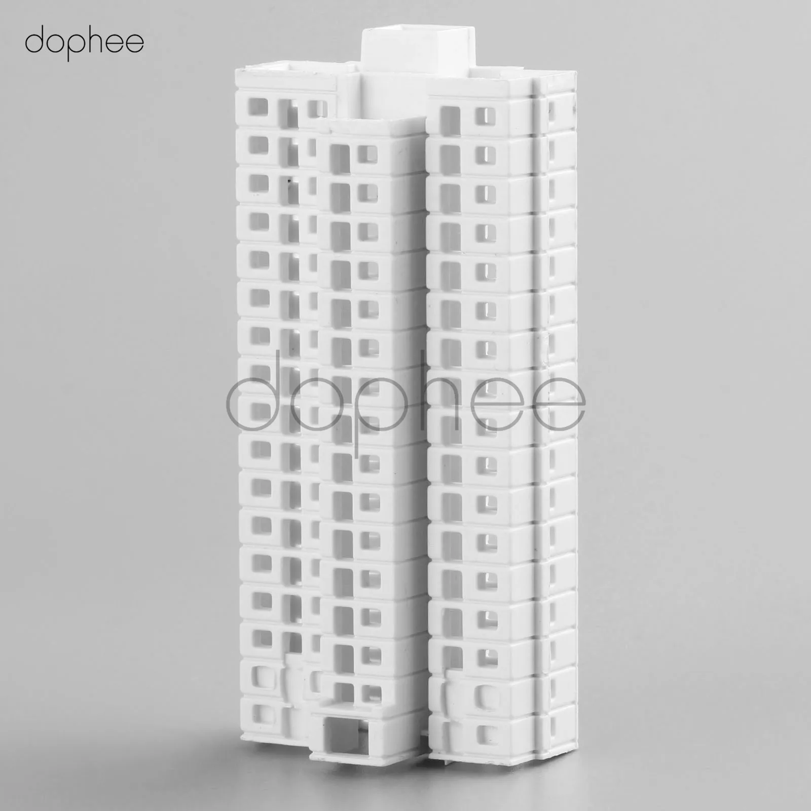 Dophee 5 шт. белый пластик 1: 500 высокая модель здания архитектурное Строительство DIY 3D