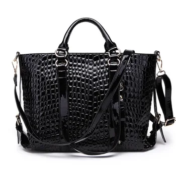 

010319 new hot women handbag female large Crocodile Pattern commuter bag lady fashion shoulder bag