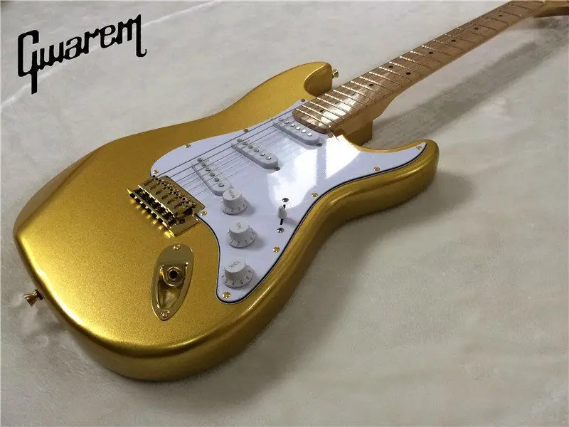 

Electric guitar/Gwarem new st guitar gold color/guitar in china