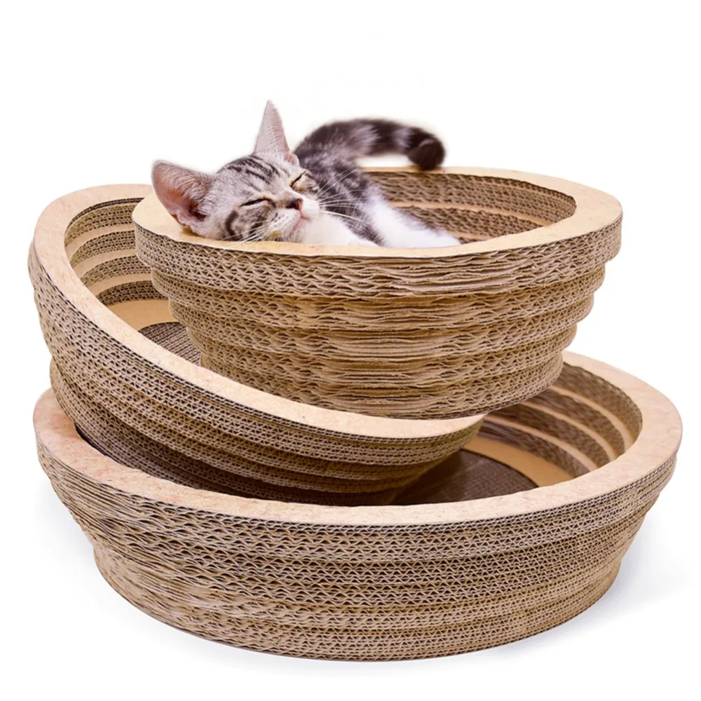 

Large Space Bowl Type Cat Scratch Board Scratching Pad For Cat Nest Toy Cat Scratcher For Grinding Claws Cat Scratcher Toy Mat