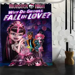 Best хороший обычай Monster High душ Шторы Для ванной Шторы Водонепроницаемый Ткань Ванная комната больше размер wjy и 20