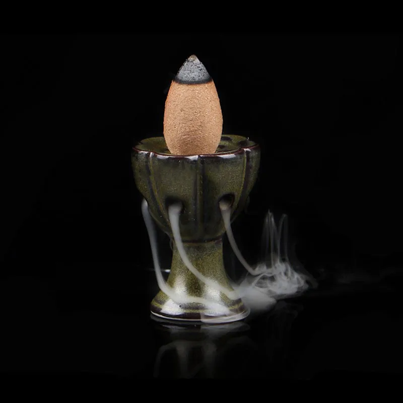 1pcs Ceramic smoke incense burner line hong plate incense holder smoke