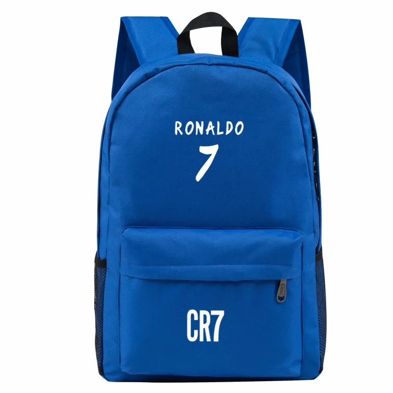 Крутые школьные сумки Месси для подростков, мужской рюкзак Роналду, модные рюкзаки для детей, школьные сумки для подростков - Цвет: sky blue 1