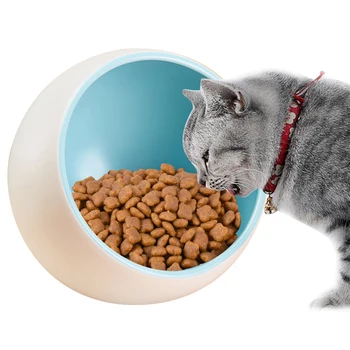 

1Pc Cartoon Round Solid Color Pet Bowl Creative Fashion Non-Slip Ceramic Dog Cat Bowl For Food Water Pet Feeding Supplies