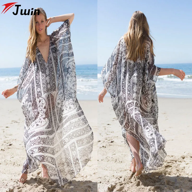 

Hot 2019 Women Sexy Chiffon Bikini Cover Up Beach Swimwear Dress Scarf Pareo Sarong Wrap Ladies Summer Dress