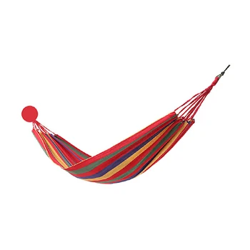 

195*80garden Swing Canvas Portable Outdoor Travel Hammock Sports Stripe Camping Single Person Hammock Hang Bed