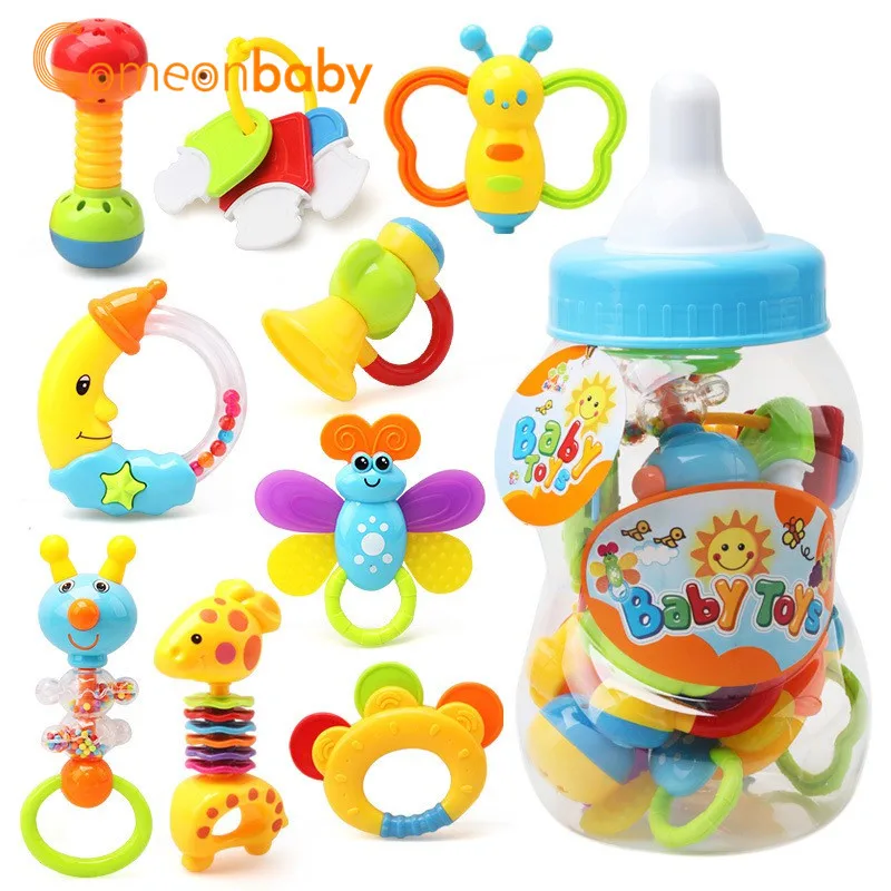 Beli Baru Lahir Mainan Bayi 0 1 Tahun Tua Anak anak Tangan Musik Rattle, Guar Botol Semprot Set 9 Sets Beli Baru Lahir Mainan Bayi 0 1 Tahun Tua Anak anak Tangan Musik Rattle, Guar Botol Semprot Set 9 Sets