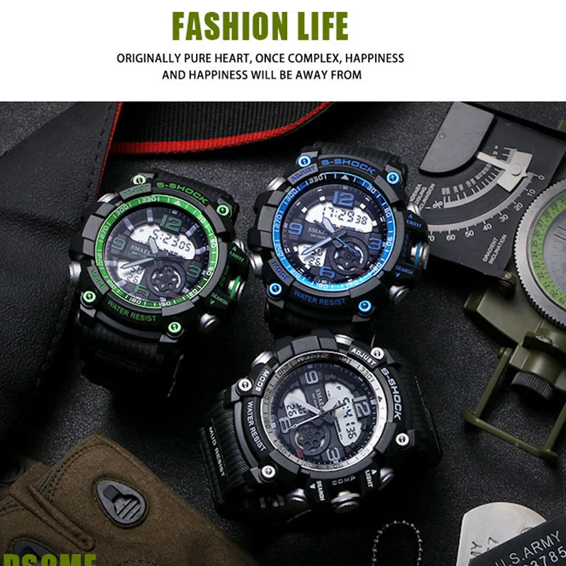 Роскошные спортивные мужские часы G style, модные, светодиодный, цифровые, ударные, кварцевые часы, водонепроницаемые, повседневные, военные, наручные часы, Relogio