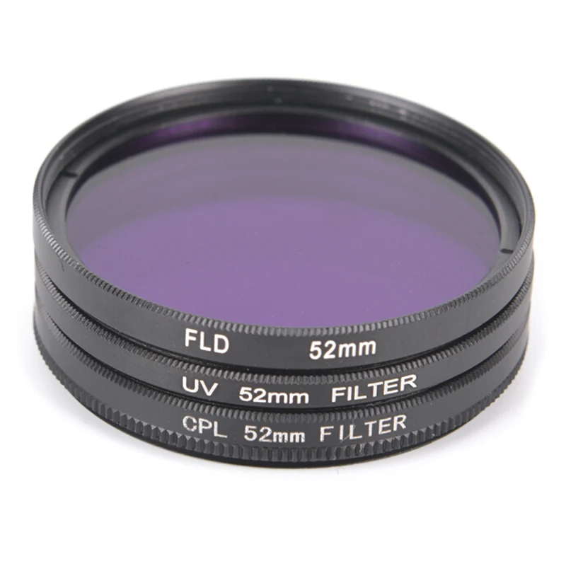 3 шт./лот 49 мм 52 55 58 62 67 72 77 CPL + FLD набор фильтров для объектива с сумкой Canon Nikon Sony