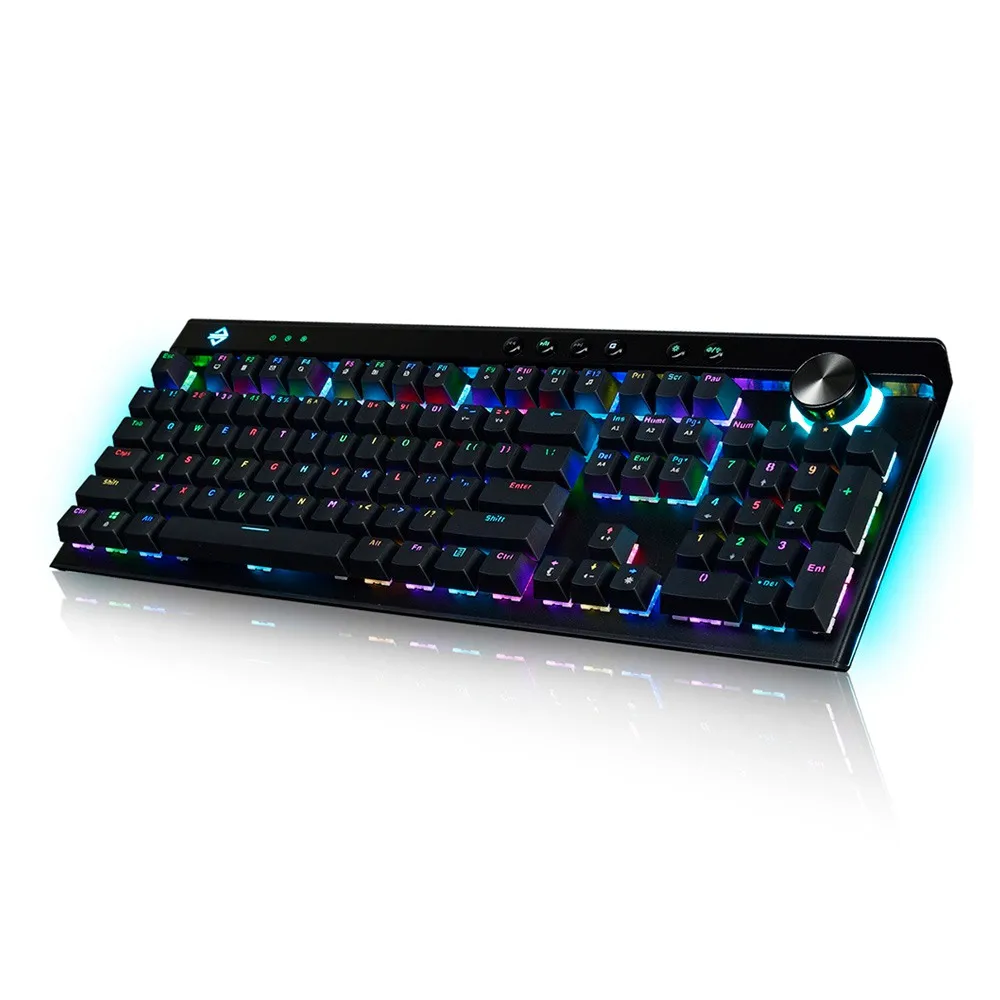 Ajazz AK45 111 ключей механическая клавиатура RGB коробка черный/коричневый/красный/белый переключатели эргономичная дуга с двумя режимами ручки