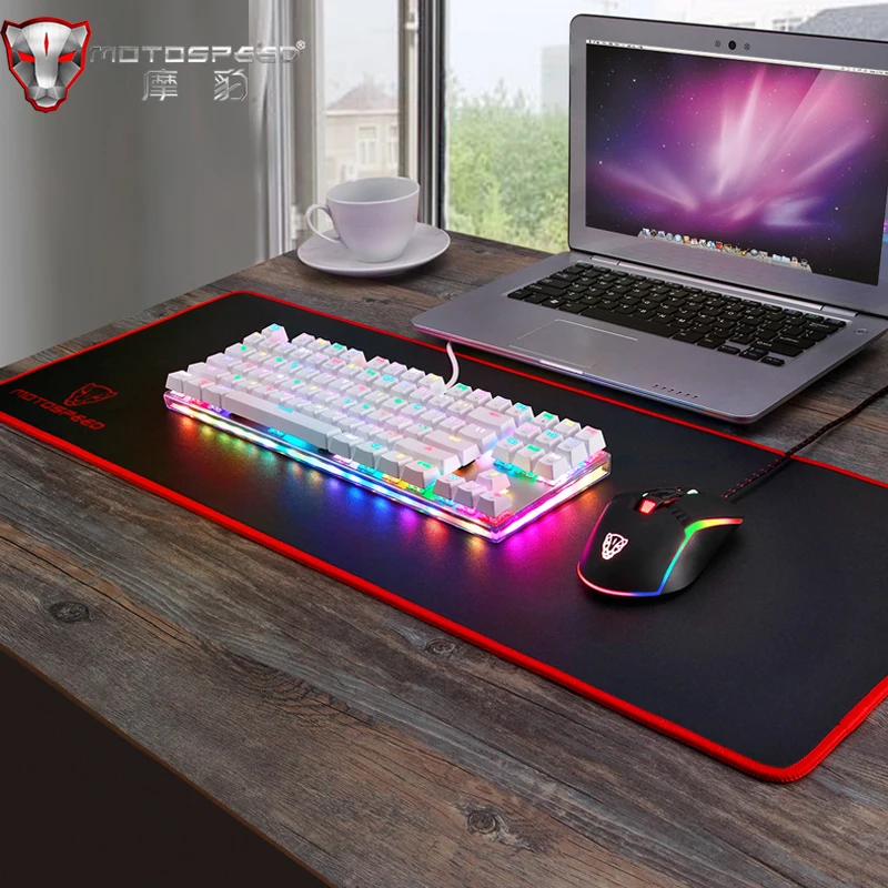 Billige Original Motospeed K87S Gaming Mechanische Tastatur USB Verdrahtete 87 tasten mit RGB Hintergrundbeleuchtung Rot Blau Schalter für PC Computer gamer