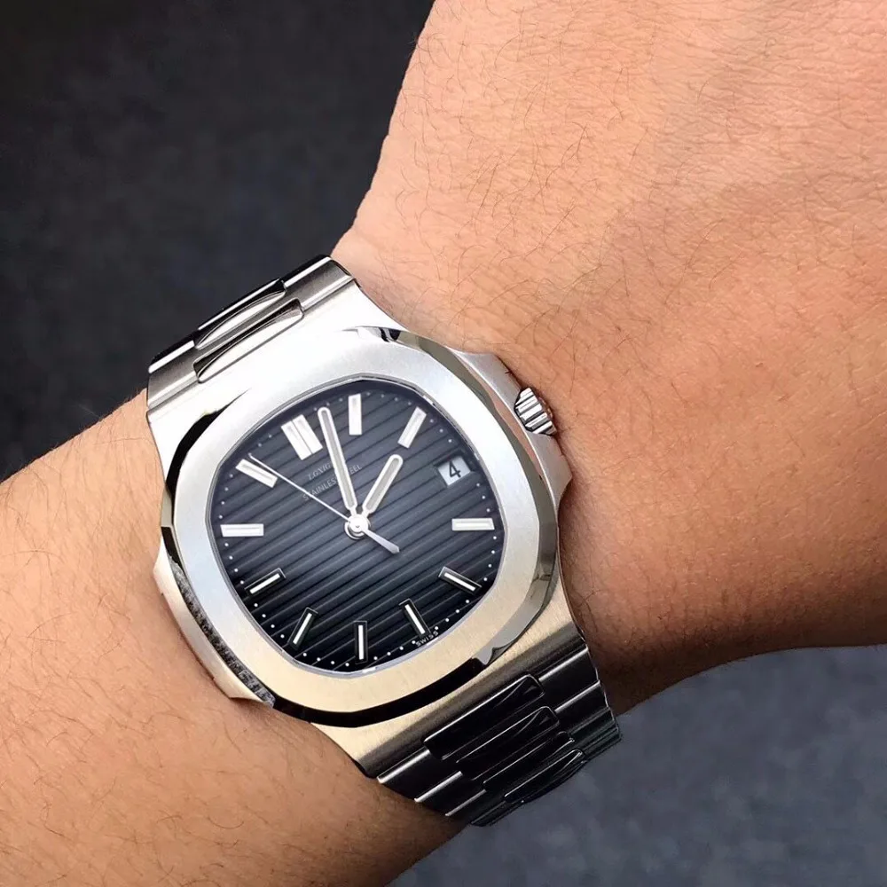 Koop Luxe Merk Heren Horloges Top Volledige Staal Mannen Polshorloge Voor Mannen Nautilus Pp Klassieke Mannelijke Klokken Hoge Kwaliteit Aaa sport Horloge