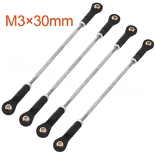 4pcs Push Rod CW CCW Turnbuckle Thread Link Arm with M3 x30mm Ball Joint font b