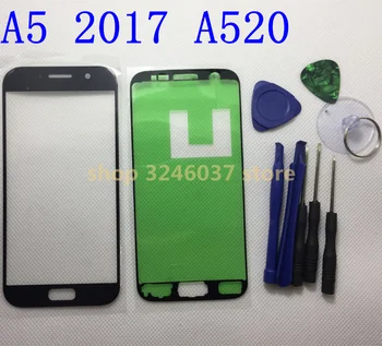 

1pcs/lot AAA+ Replacement LCD Front Touch Screen Glass Outer Lens For Samsung Galaxy A5(2017) A520 + Sticker+Tools