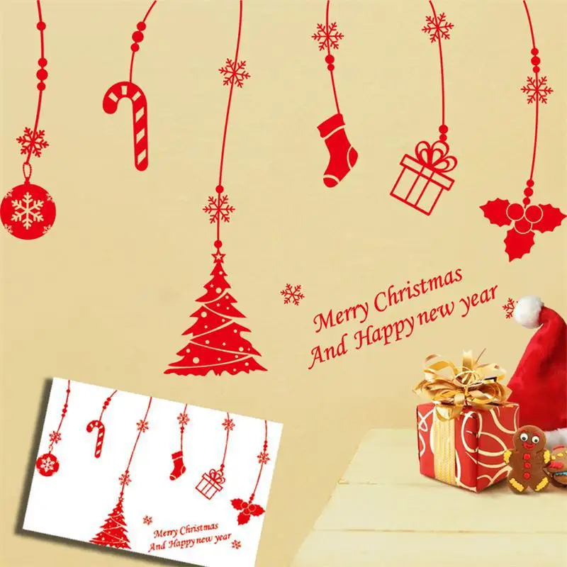 Merry Christmas Happy New Year Snow Flower Bells Gifts