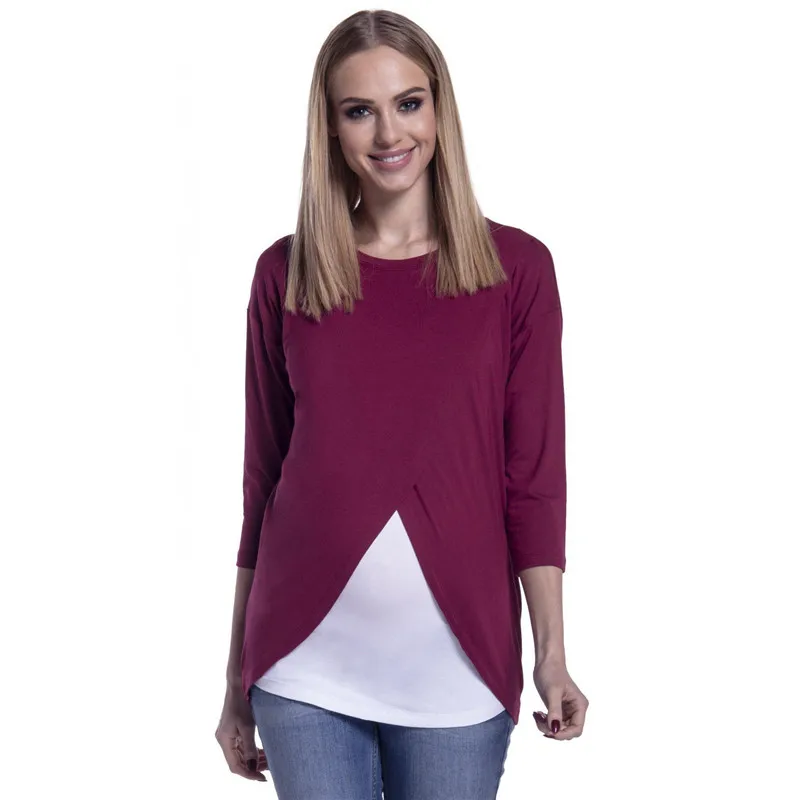 2019 Women Pregnancy Clothes Maternity Clothing Breastfeeding Tee Nursing Tops Long Sleeve T-shirt