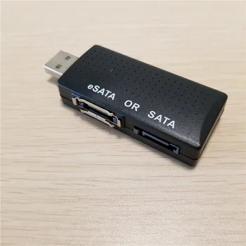 

10pcs/lot USB 2.0 Adapter To eSATA/SATA Serial Adapter Dual Interface Converter for PC DIY Black