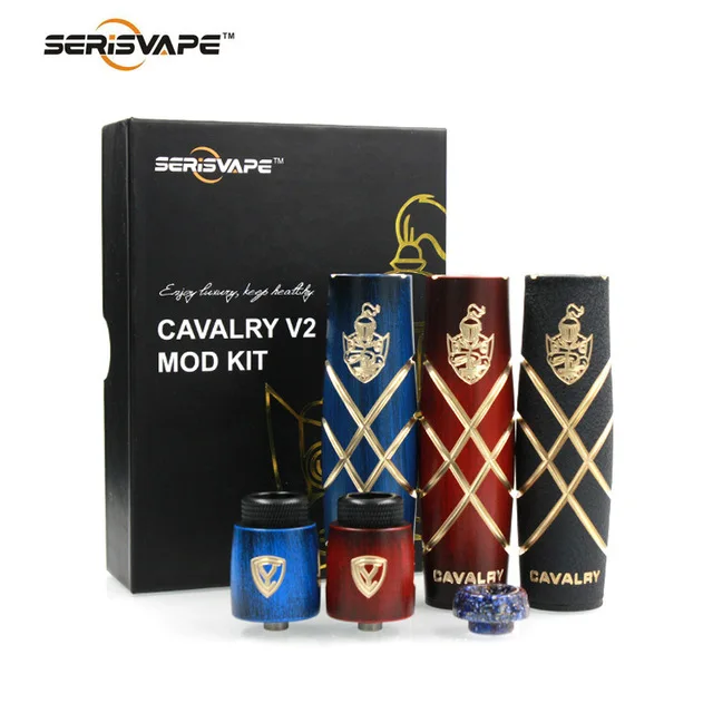 Подлинная SerisVape кавалерия V2 мод комплект электронная сигарета испаритель с механическим мод RDA мех распылитель электронные сигареты Vape