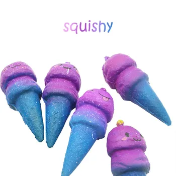 

Squishy Galaxy Ice Cream Slow Rising Cartoon Cream Scented Stress Relief Toy Phone Charm for kid children boy girl A1