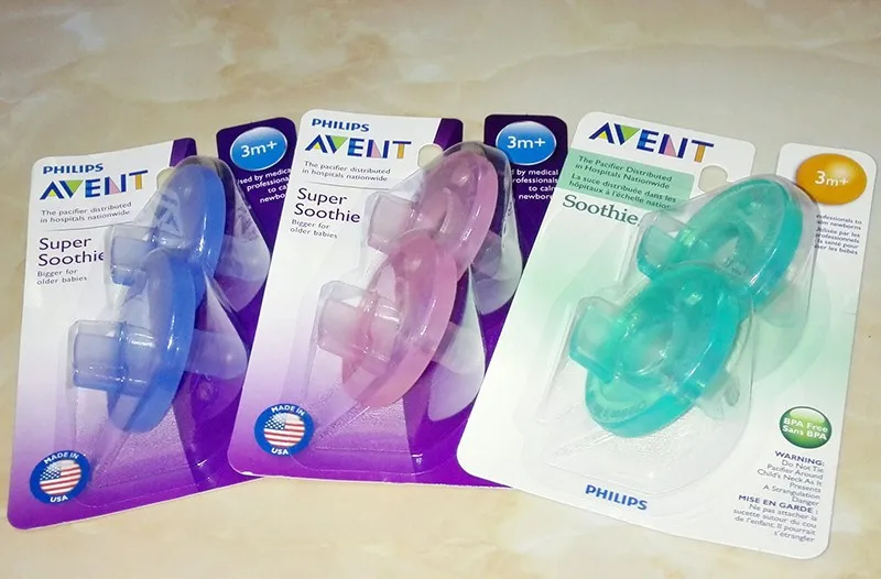 Силиконовая пустышка для сосков Avent Ортодонтическая Соска Soothie 3 м +|avent soothie|avent