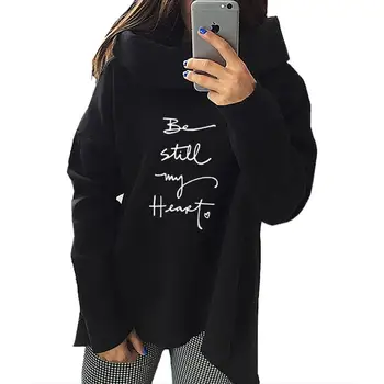 

2018 New Fashion Be Stiee My Heart Print Tops Hoodies Kawaii Sweatshirts Harajuku Pattern Casual Street Thick Sweet Pullovers