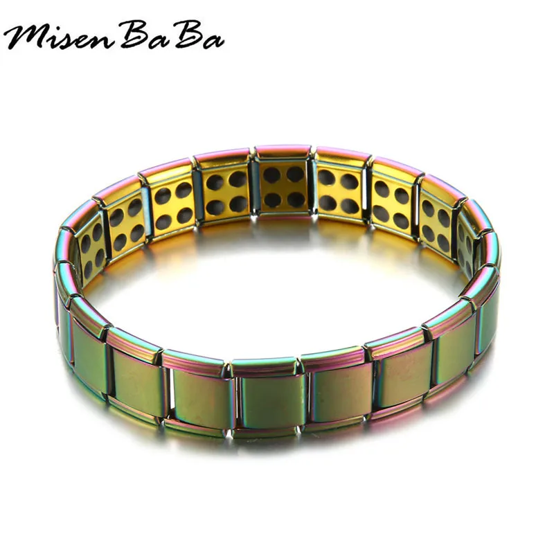 Неправильный цвет сжигания нержавеющей стали здравоохранения Ele мужчины ts энергетический баланс германий магнитные браслеты для мужчин женщин