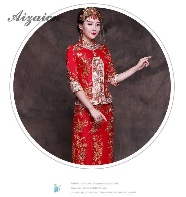 De boda de verano de 2019 Cheongsam vestidos de novia Китай estilo tradicional bordado largo Qipao las mujeres vestido Винтаж