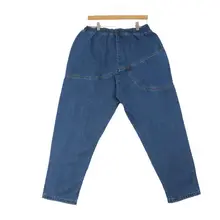 Бойфренды мешковатые джинсы для женщин эластичный пояс джинсовой хип-хоп падения промежность шаровары большие размеры Винтаж уличная джинсы 6008