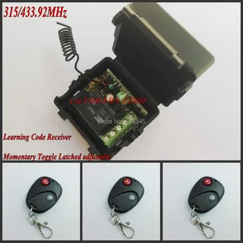 

Garege door open wireless remote control system 12V wireless remote control switch 3 transmitter &1 receiver No-Latched .Latched
