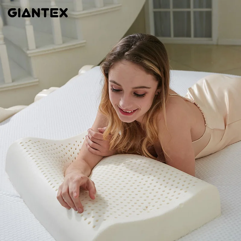 

GIANTEX Latex Pillow Massage Pillows For Sleeping Orthopedic Pillow kussens Oreiller Almohada Cervical Poduszkap Memory Pillow