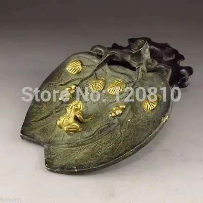 

JJJ000++ Chinese Bronze brush washer w Statue - Frog fd011