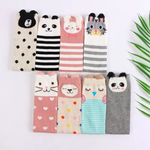 

cute infant Baby Girls socks animal Fox Knee High Length Long Socks Cotton Soft Hosiery Fashion