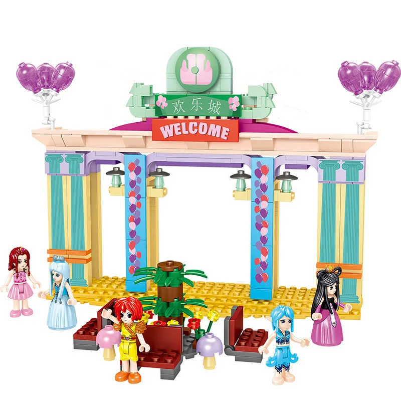 

2019 Princess Castle City Girls Friends School Figures Assemble Building Blocks Bricks Kids Toys Compatible With Lego