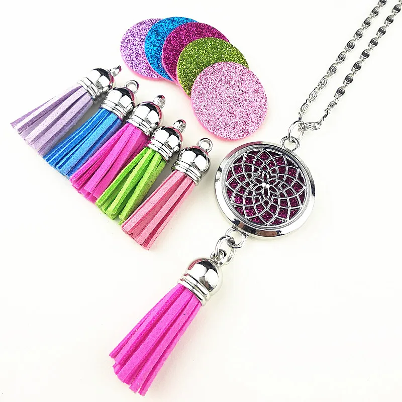 Mandala Ethnic style Essential Oil Diffuser Necklace Butterfly Tree of Life Aromatherapy Perfume Locket pendent with Tassels | Украшения и