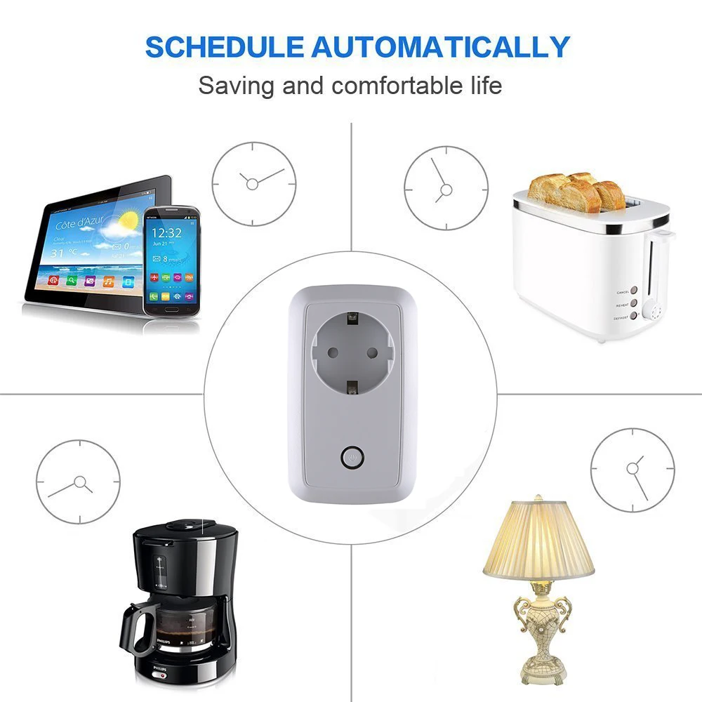 Mindkoo умный дом выходе таймер вилка EU/US/UK Wi Fi розетка автоматизация приложение