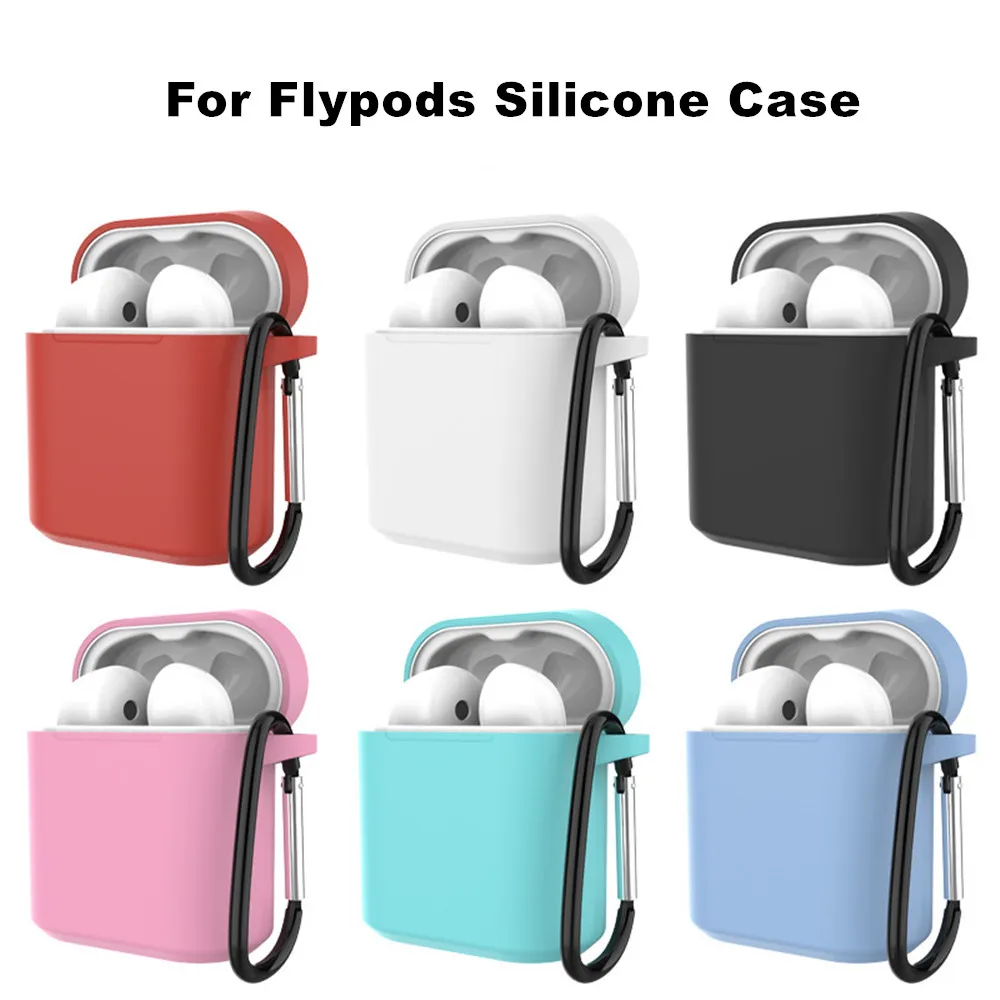 

Silicone Earphone Case with Carabiner Hook for Honor Flypods Cover Headset Protective Cases For Huawei Flypods Pro Freebuds2 Pro