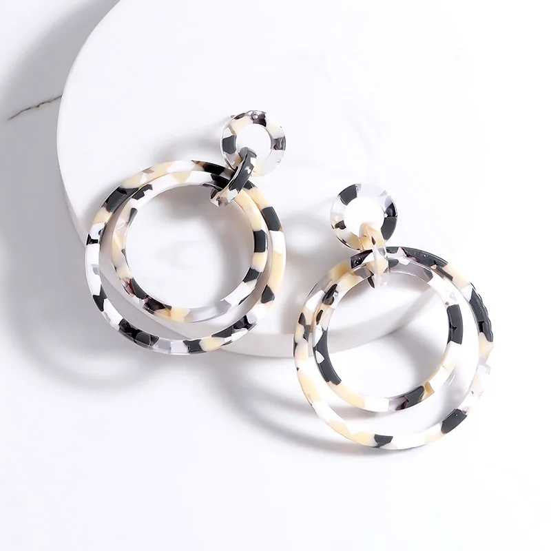 

2018 New Trendy Tortoiseshell Brincos Earring for Women Drop Earring for Women Elegant Design Jewelry pendientes oorbellen