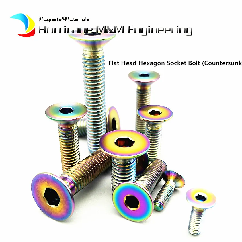 

Titanium Bolt for M5x10 Countersunk Head M5x18mm Column Head with Captive Washer Allen Drive M6x15mm Flange Head Hexagon Bolt