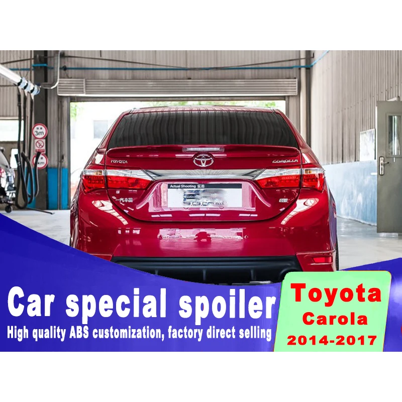 Высококачественный большой спойлер из АБС пластика для Toyota Corolla 2014 2017 задний