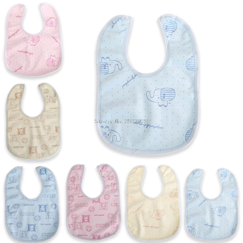 Random Style Baby Bib Velvet Waterproof Baby Care Feeding Printing Bibs