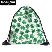 Deanfun 3D мешок с кулиской с принтом листьев дерева модные школьные рюкзаки для девочек Путешествия