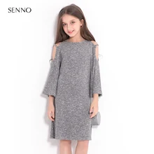 Однотонное платье с открытыми плечами для девочек; платья для девочек-подростков; пляжный сарафан для отдыха; осенне-летние платья; Верхняя одежда для девочек