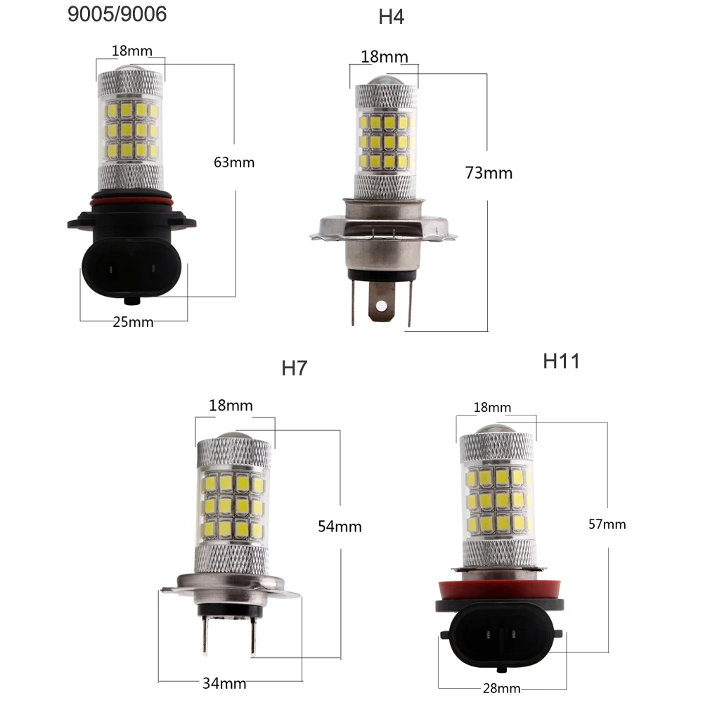 YM E-ярко-1 шт. 2835 42 SMD H11 9006 9005 H7 H4 9-28 в туман светильник бреющая головка светильник лампы дальнего света светильник 840LM