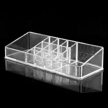 

WholeTide 10*AUAU Clear Acrylic Cosmetic Organiser Lipstick Brush Holder Makeup Storage Case