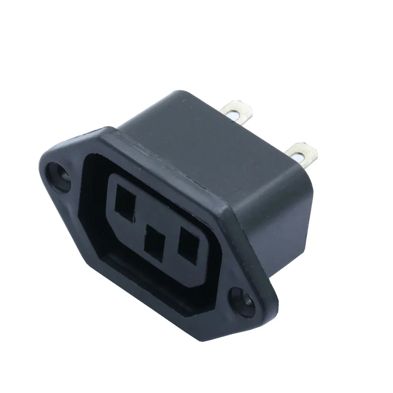 AC Power Supply Connector AC Female Jack Socket 3 Pins IEC320 AC 250V 10A Power Adapter Chassis Wholesale (1)
