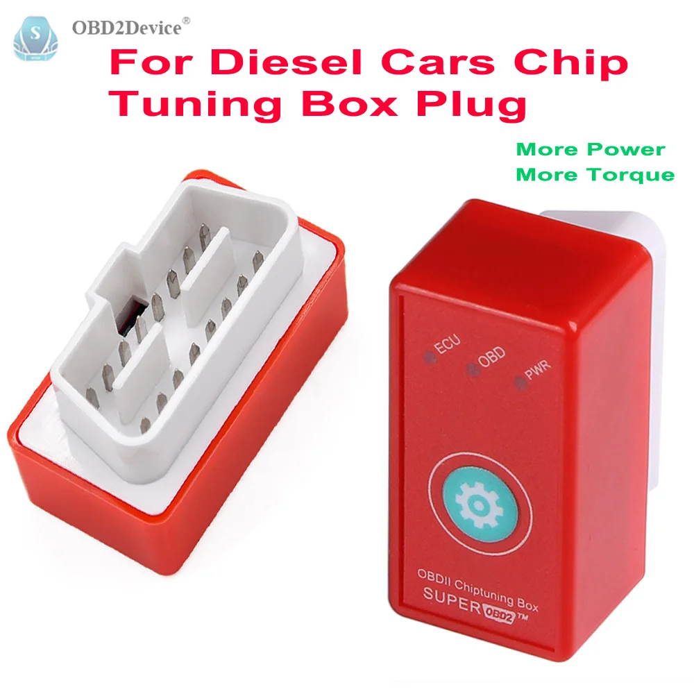 Buy 2019 New Nitro OBD2 Super OBD2 ECU Chip Tuning Box Red Diesel Car More