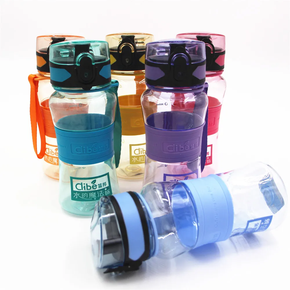 Leak-Proof Seal 350ml/450ml/600ml/1000ml Nozzle Sport Bicycle Plastic Tritan Water Bottles With Cover Lip Filter BPA Free